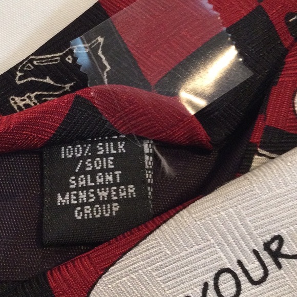 Peanuts Snoopy chess board silk necktie. Vintage 1980’s - Picture 5 of 8